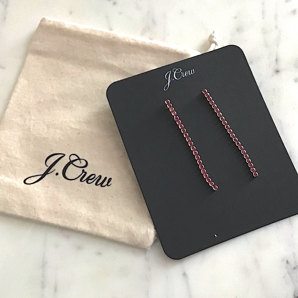 J.Crew Crystal Drop Earrings New With Tag - Picture 3 of 7